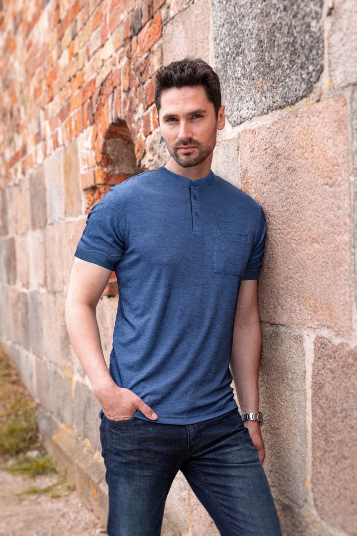 Valencia t-shirt mandarin collar B Dry • short sleeve - Image 2