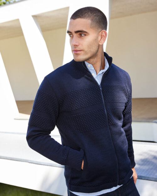 Saltum windbreaker cardigan • high neck