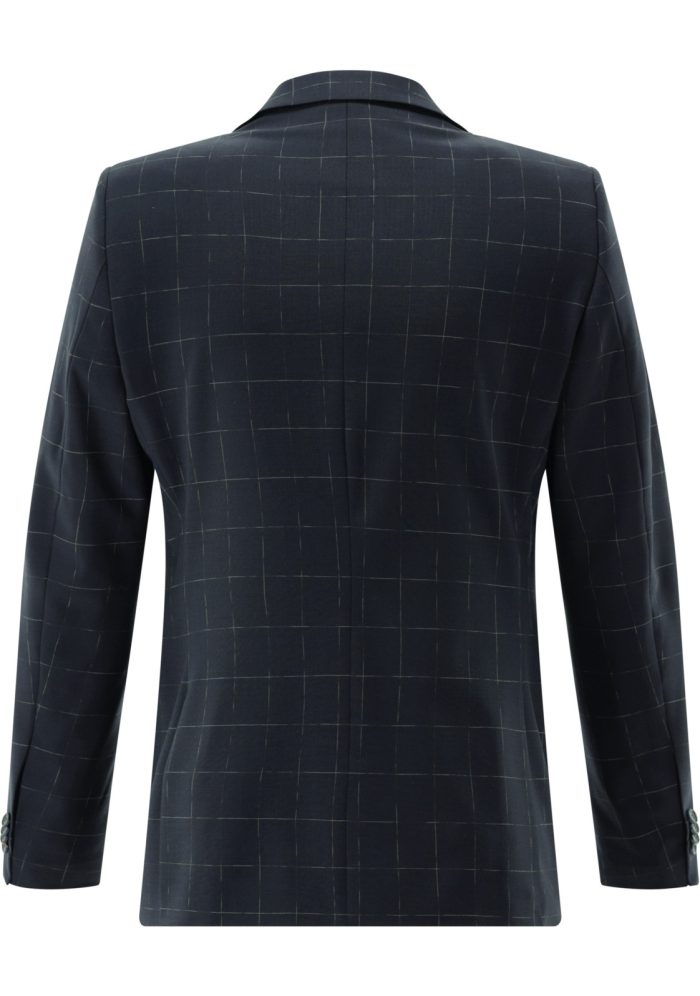 Caden / Cedric • Slim fit • 20.168S3 Dark blue check - Image 3
