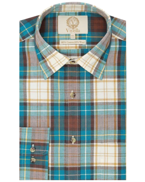 80/20 Petrol Plaid • classic fit